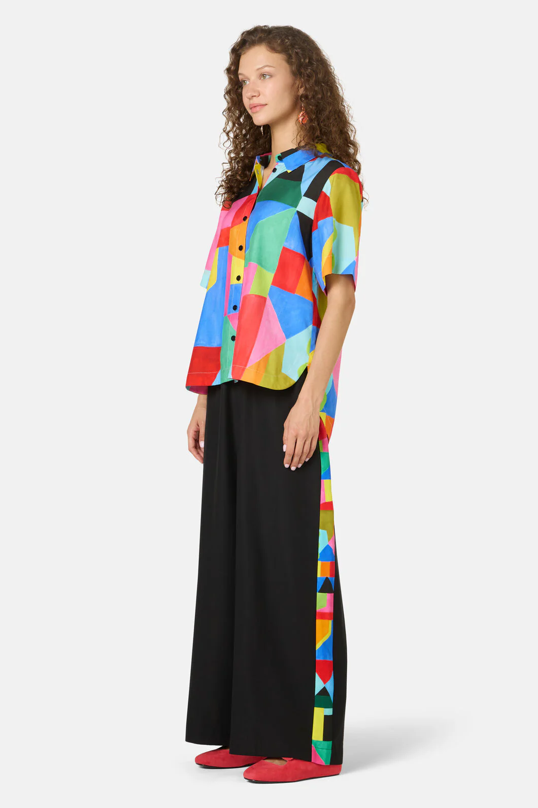 Abstract Symphony Oversized Shirt - Image 3