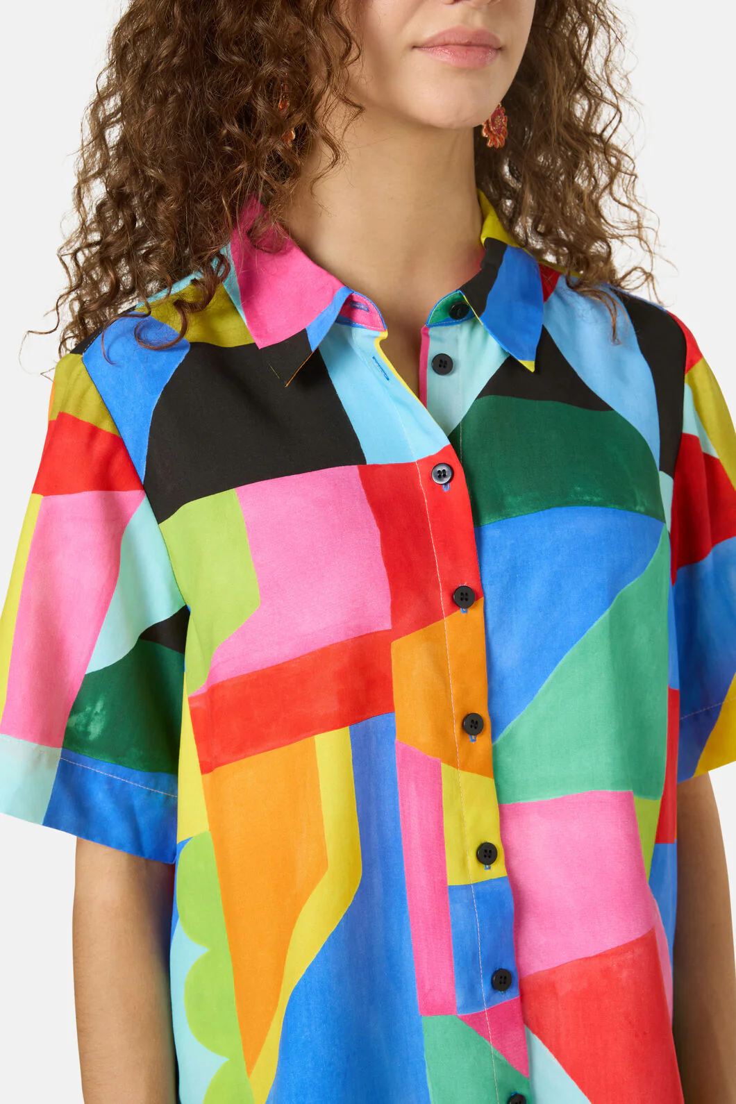 Abstract Symphony Oversized Shirt - Image 5
