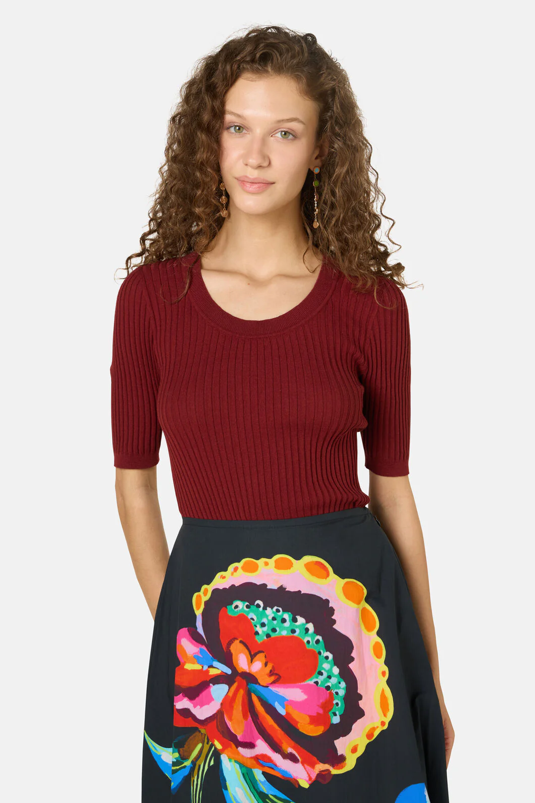 Allegra Scooped Neck Knit Top - Image 2