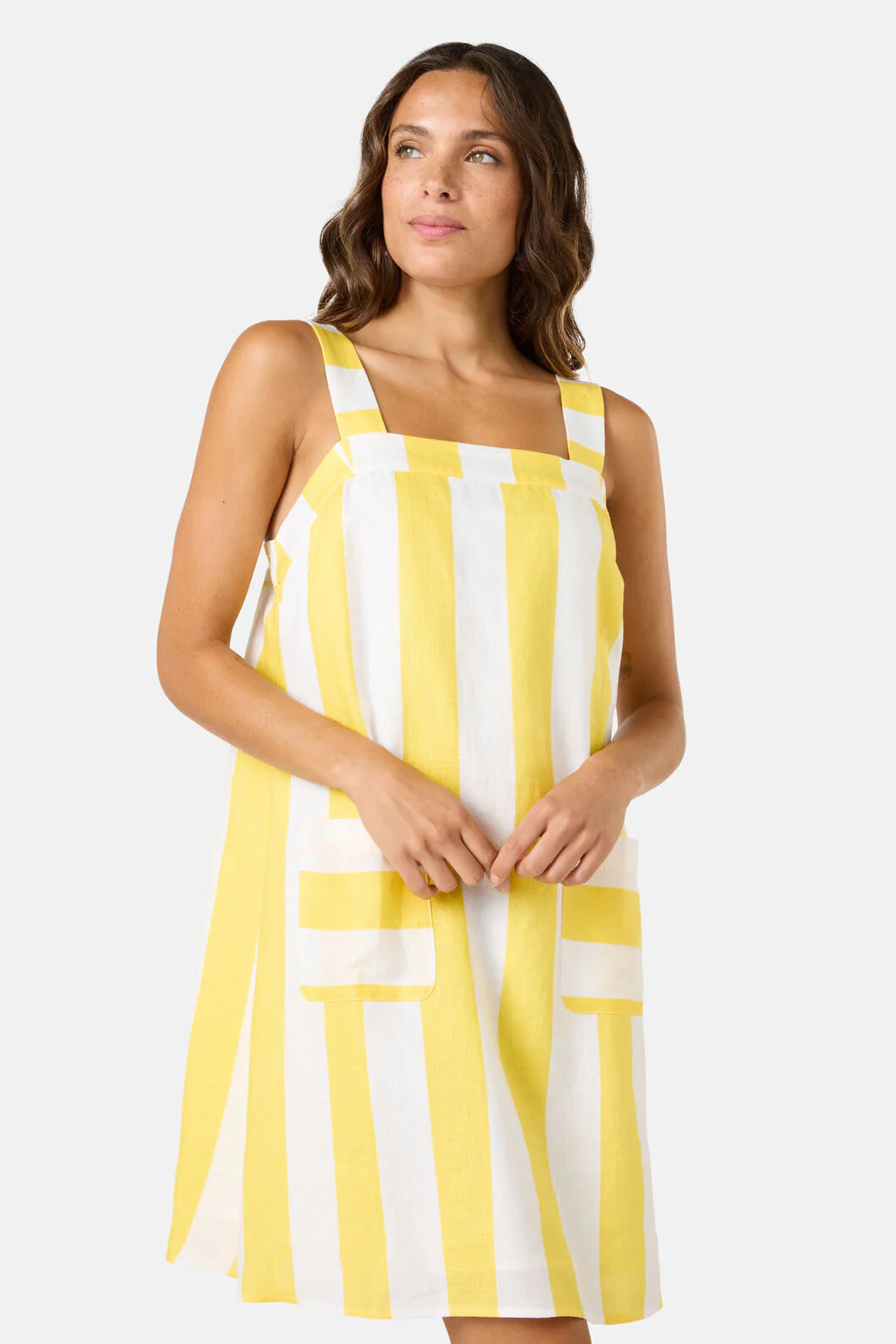 Amara Stripe Linen Dress - Image 5