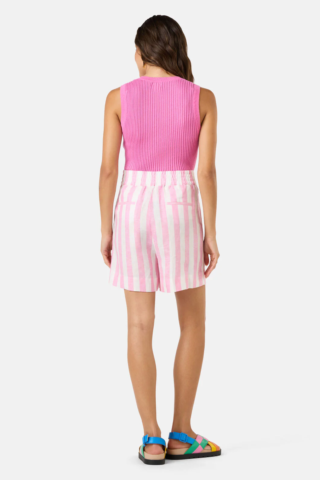 Amara Stripe Linen Short - Image 4