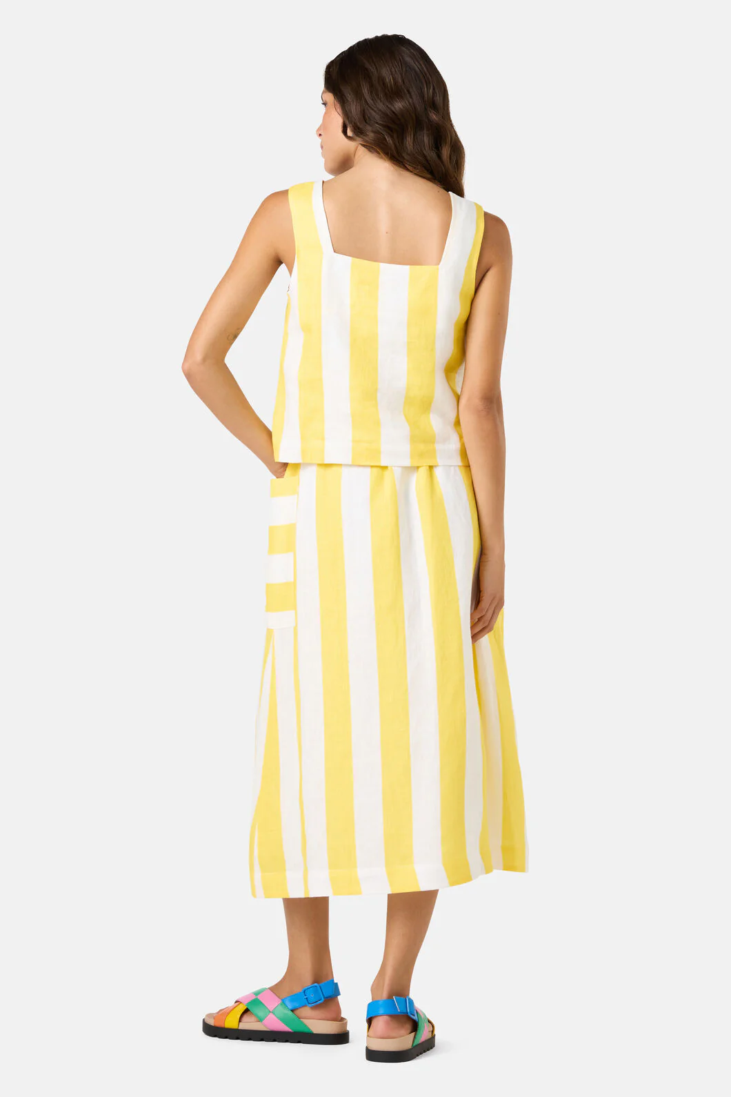 Amara Stripe Linen Tank - Image 11