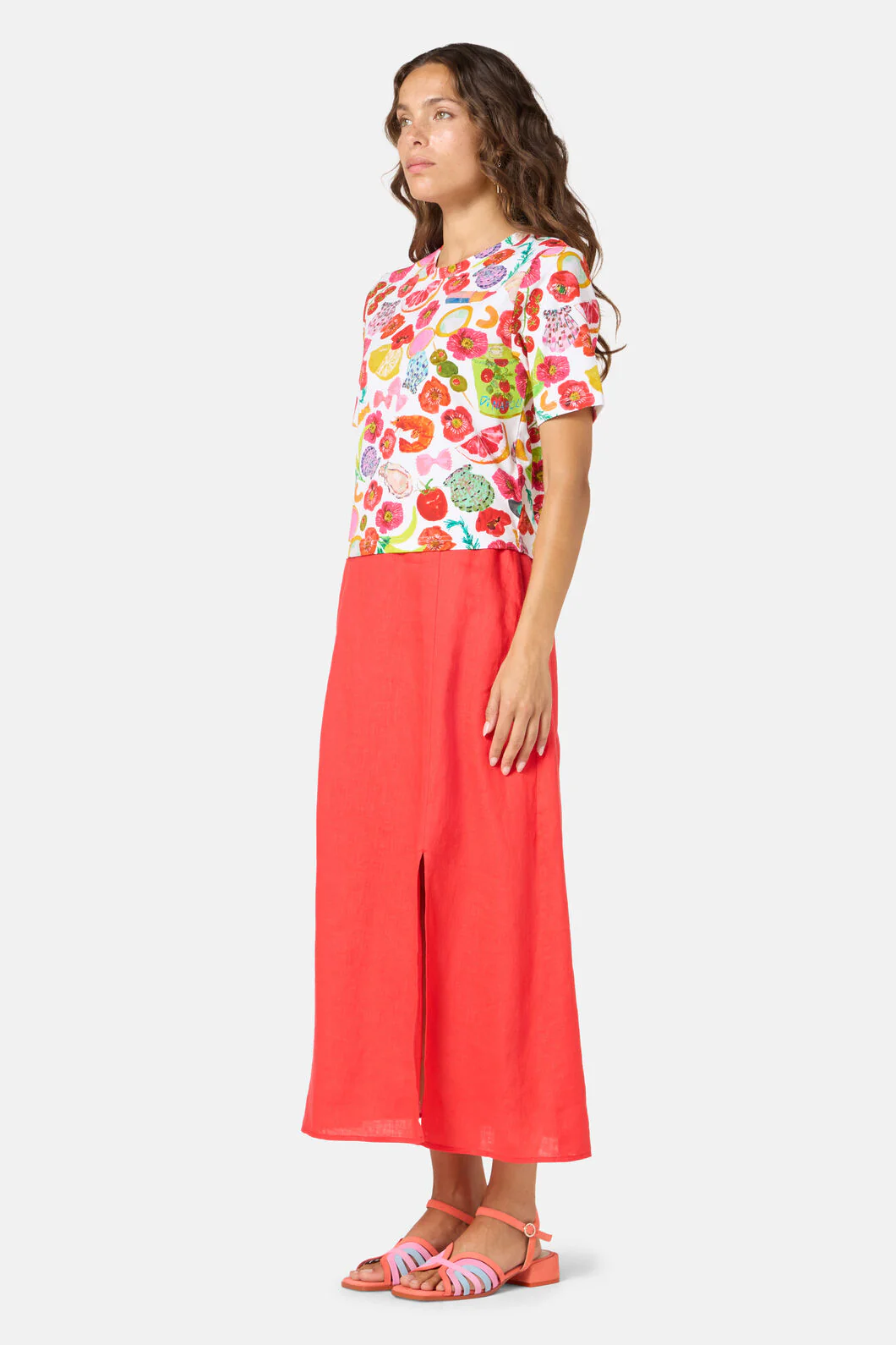 Antipasto Print Crop Tee - Image 3