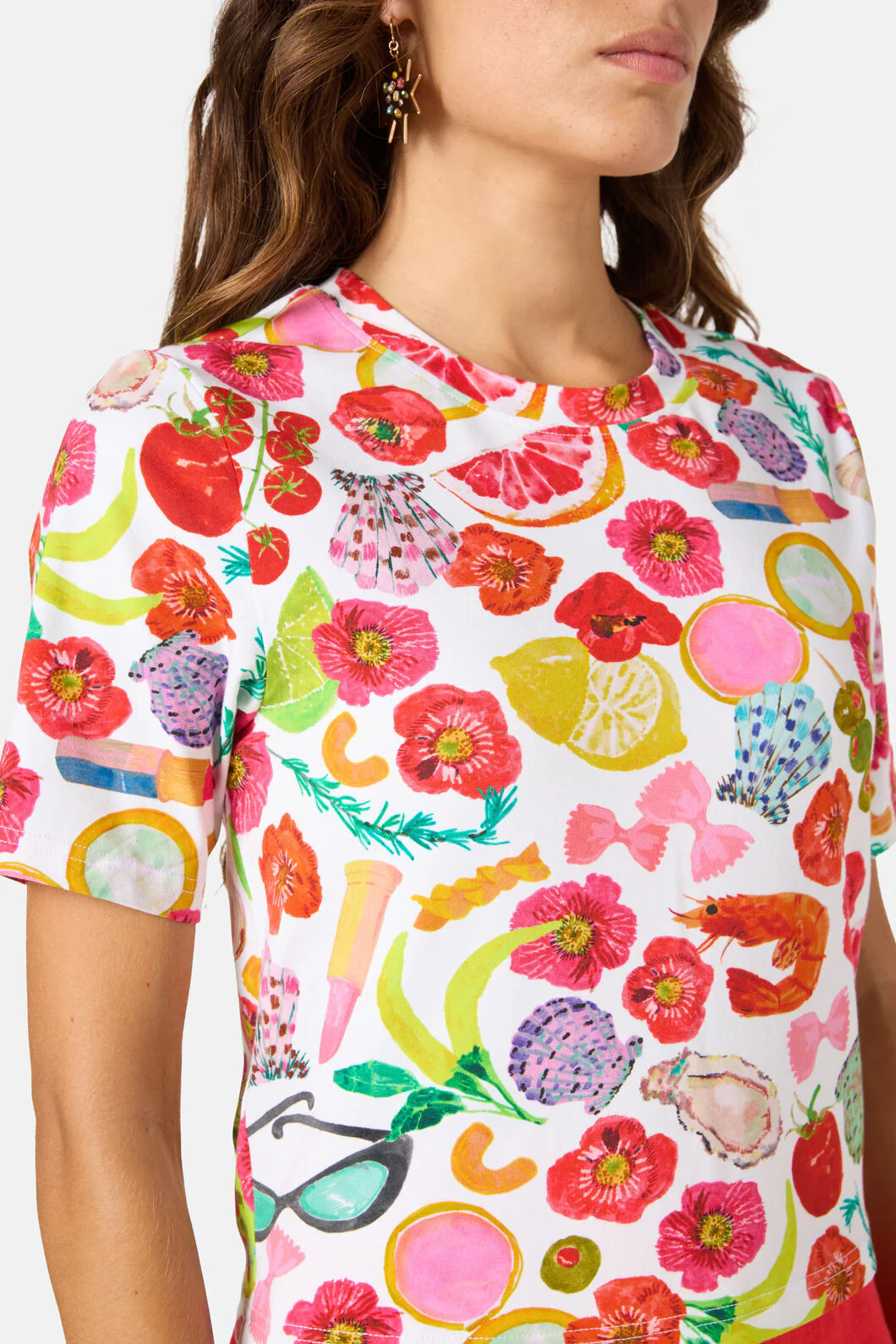 Antipasto Print Crop Tee - Image 5