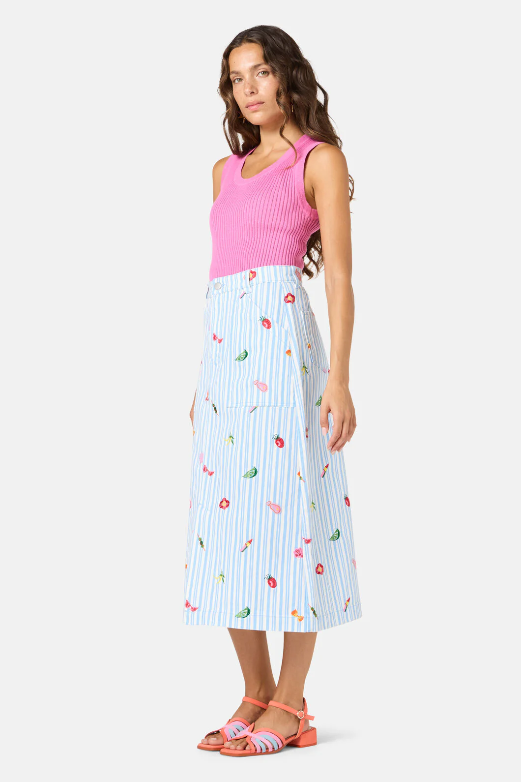 Antipasto Print Denim Skirt - Image 2