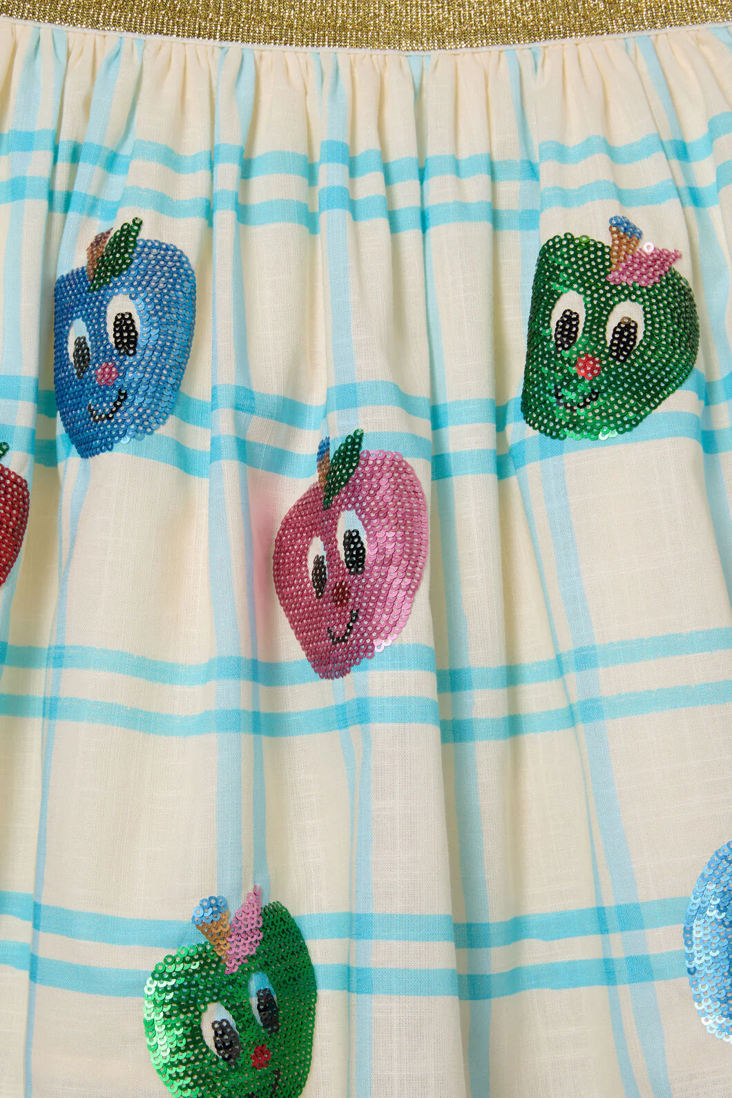 Apple Sequins Kids Party Skirt - Image 4