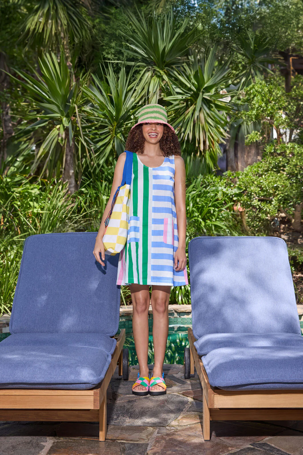 Beach Stripe Swing Dress - Image 2