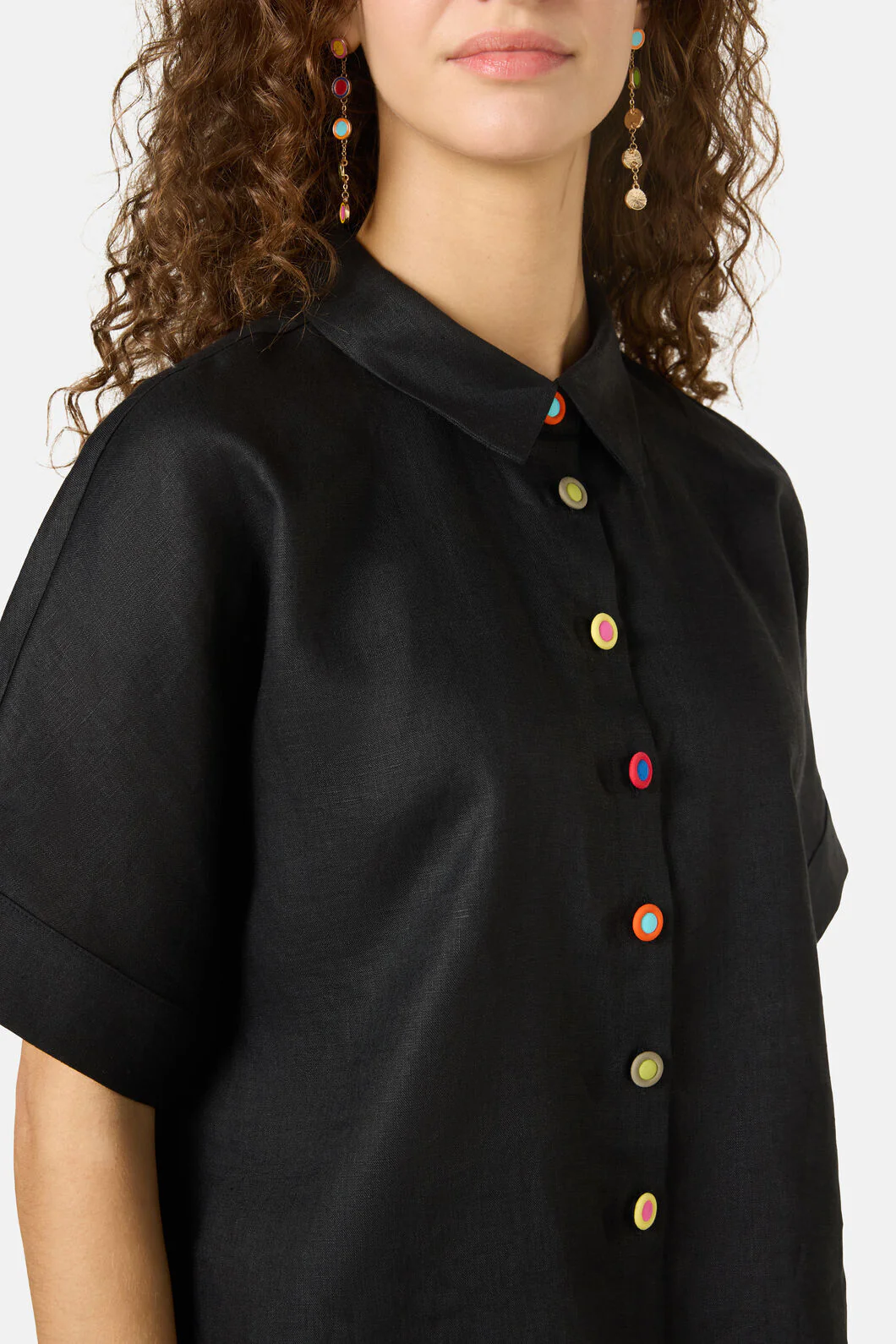 Benne Button Plain Shirt - Image 5