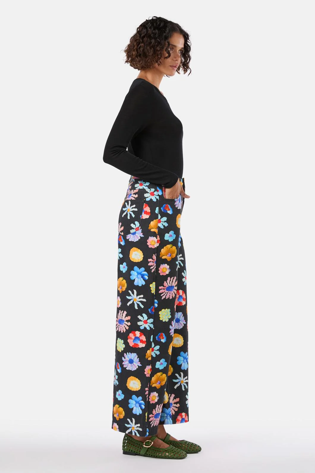 Big Bouquet Denim Skort - Image 2