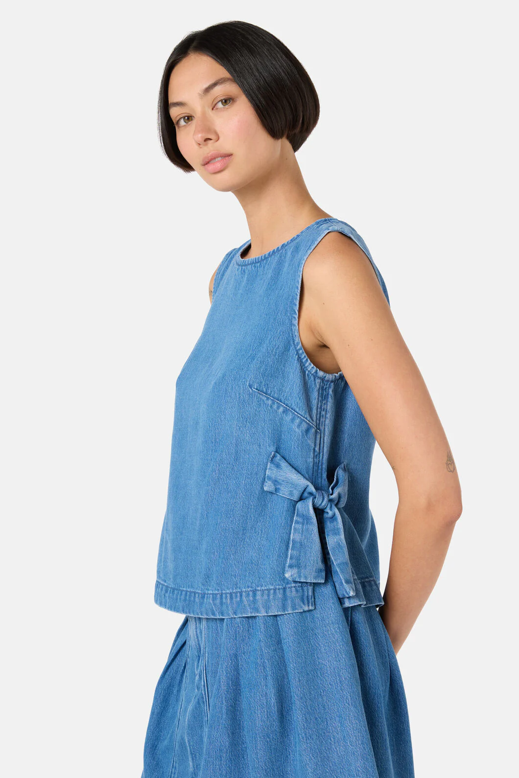 Bowtiful Denim Tank - Image 2