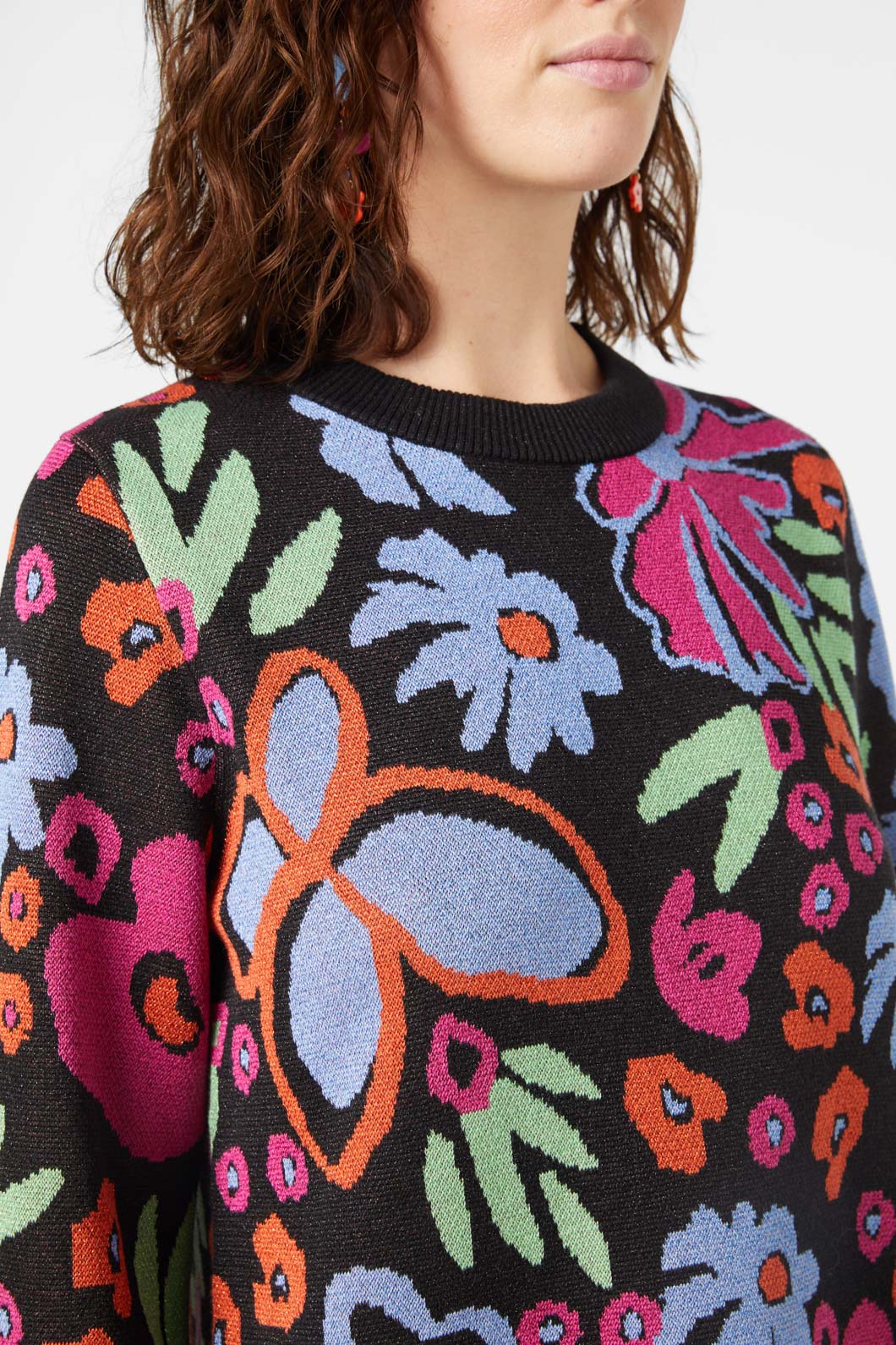 Brushed Bouquet Knit Dress - Image 5