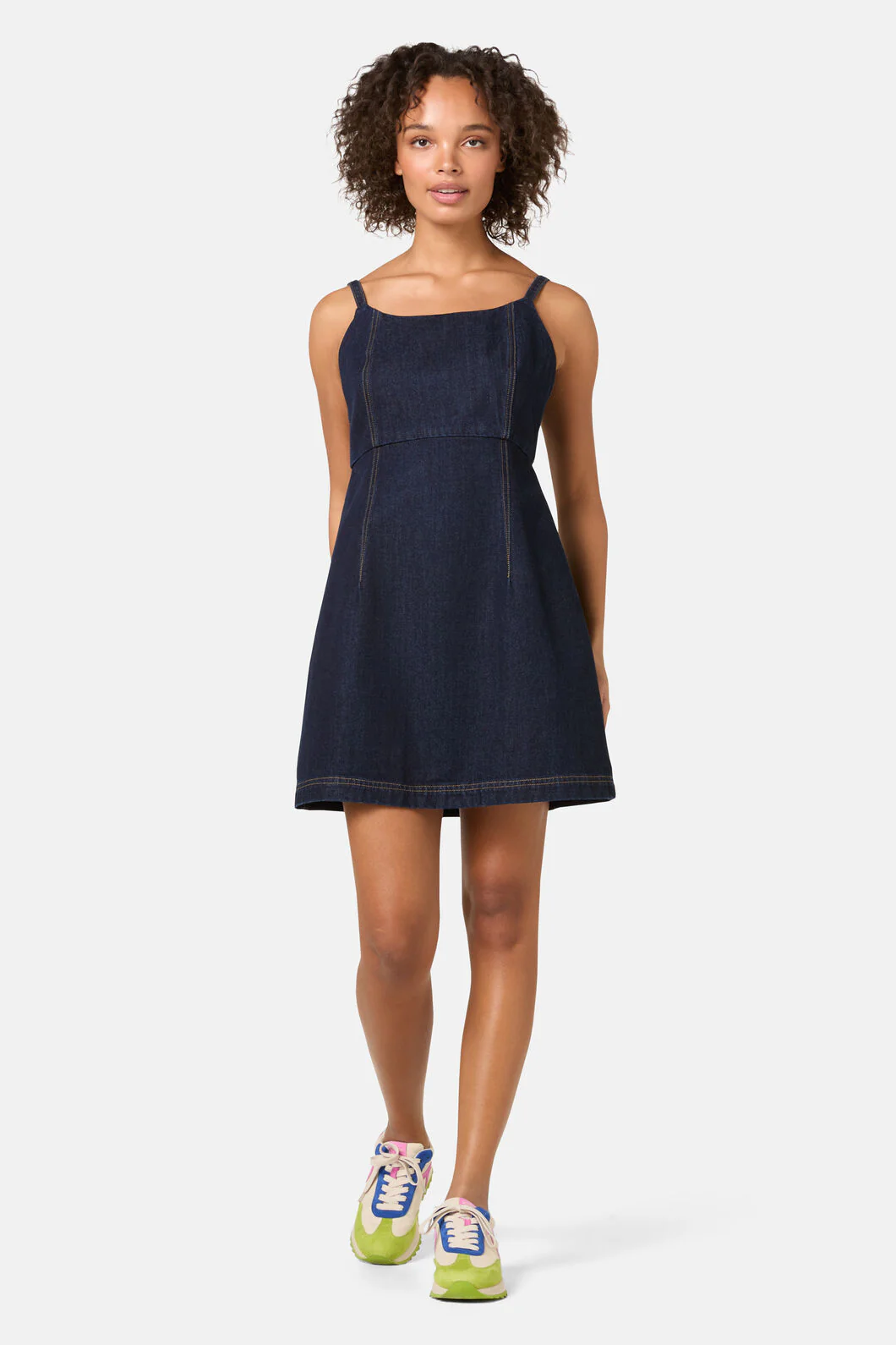 Casper Denim Mini Dress - Image 2