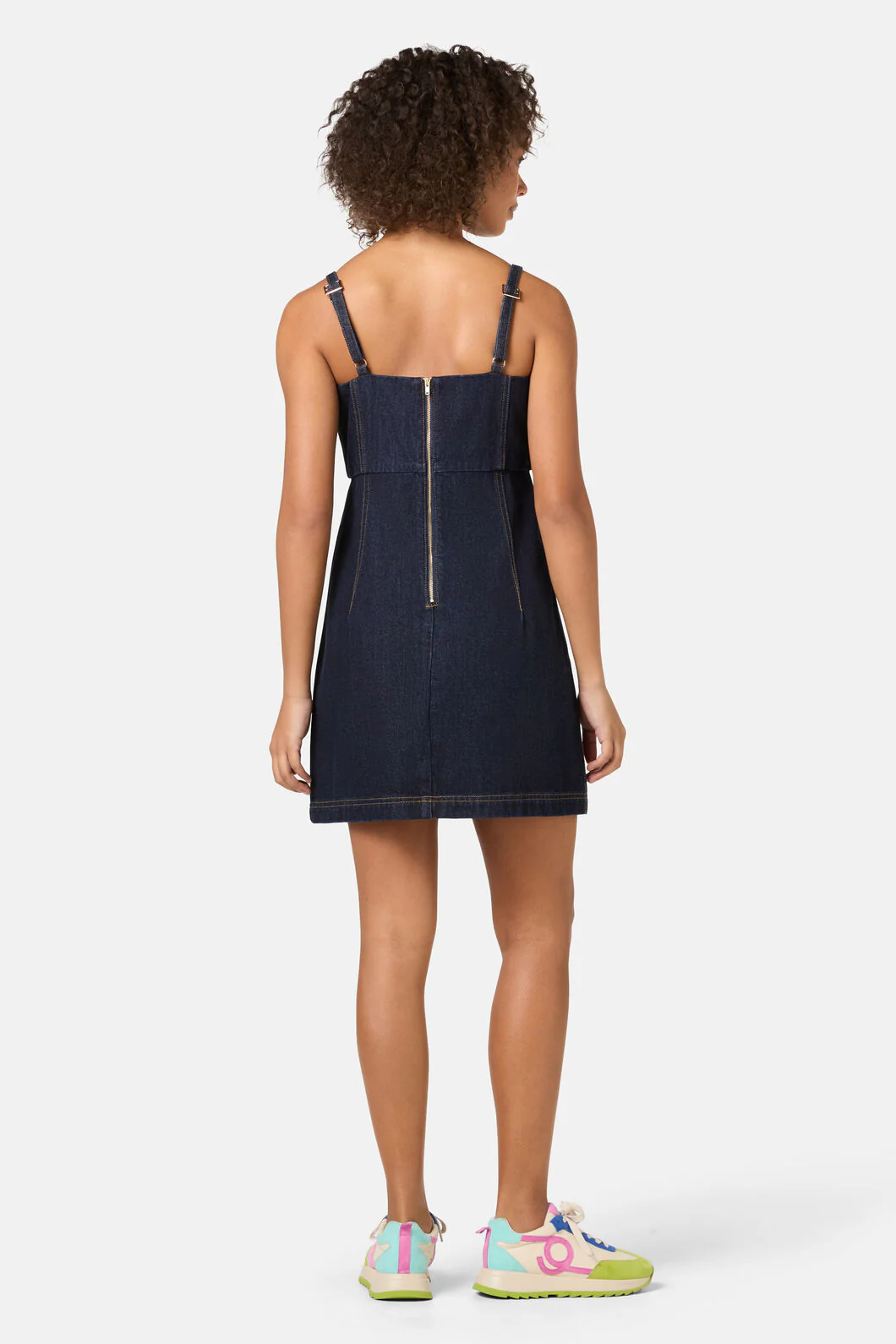 Casper Denim Mini Dress - Image 4