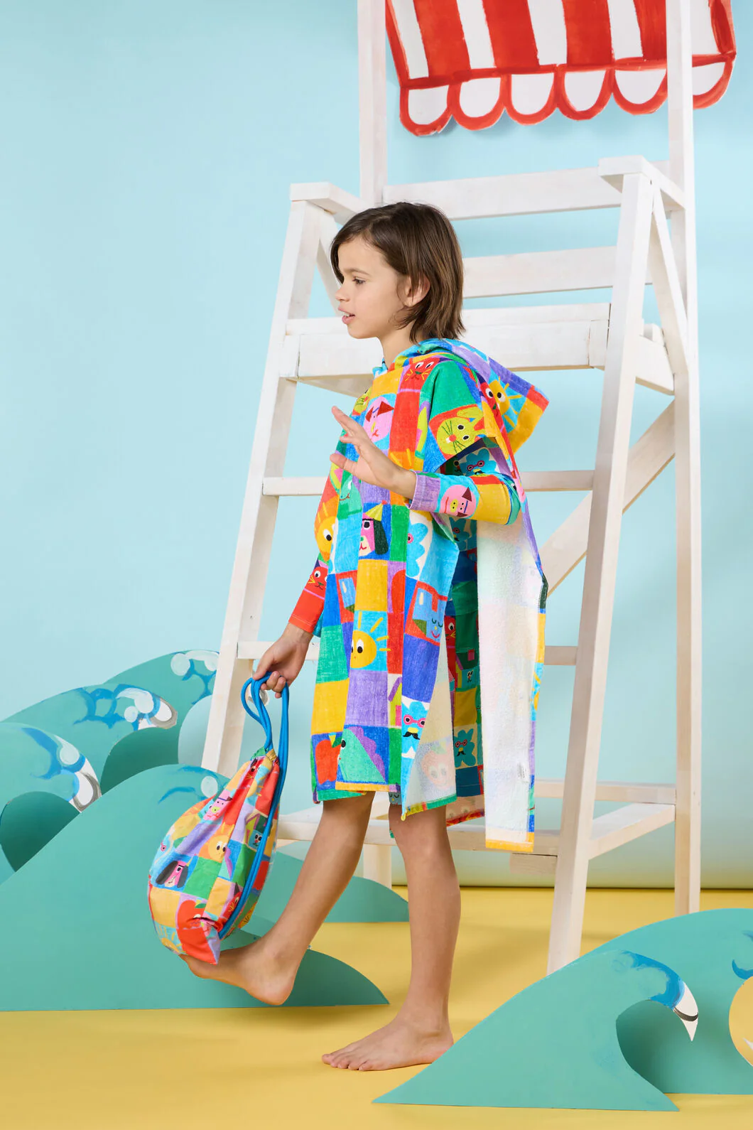 Check Mate Kids Swim Poncho - Image 2