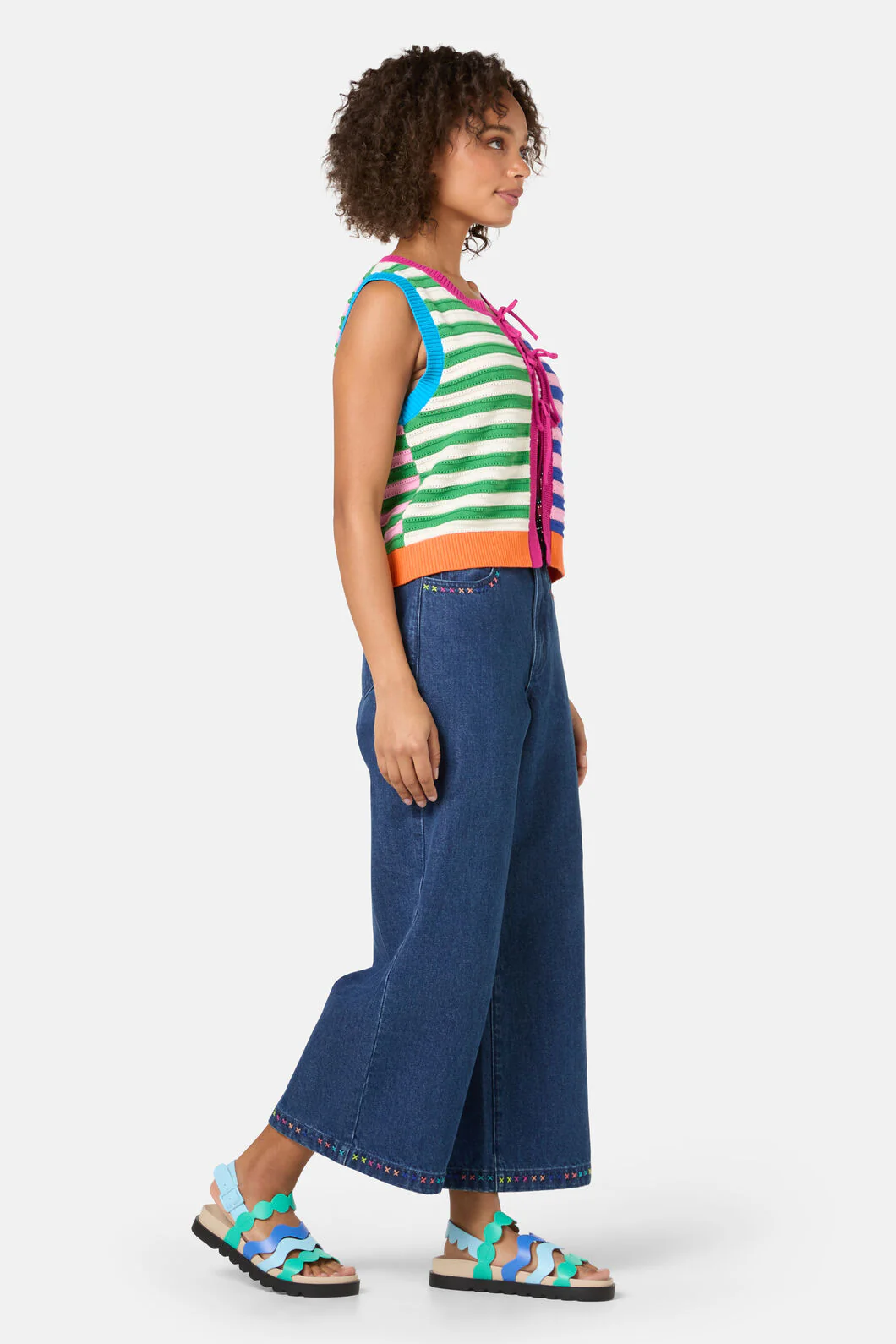 Clementine Cotton Knit Vest - Image 3