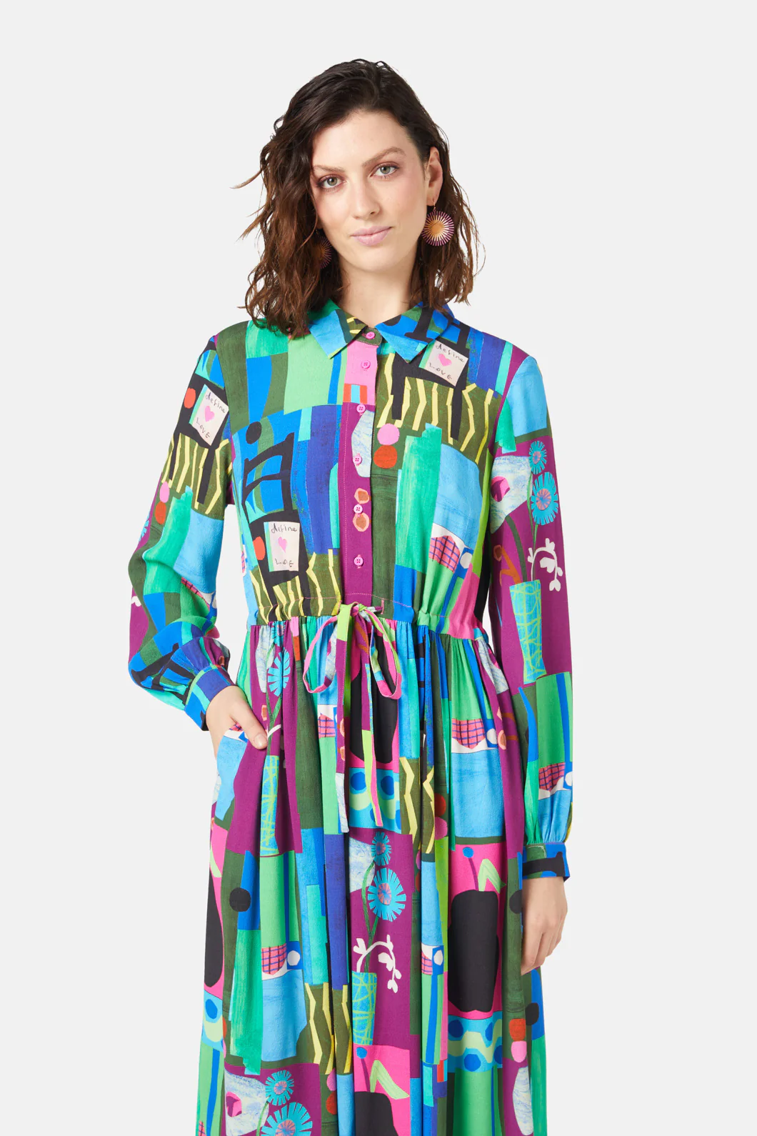 Collage Notes Dress - Image 4