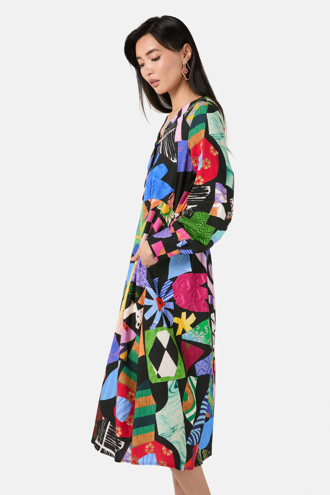 Crafternoon V-Neck Dress - Image 10