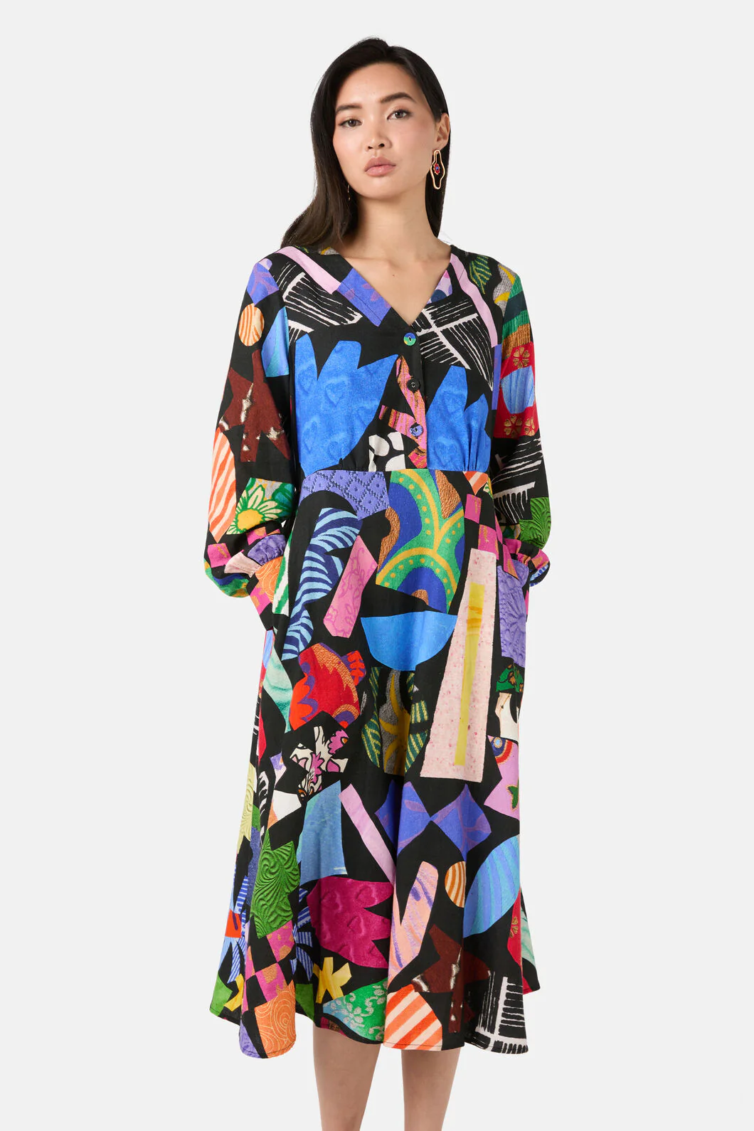 Crafternoon V-Neck Dress - Image 5