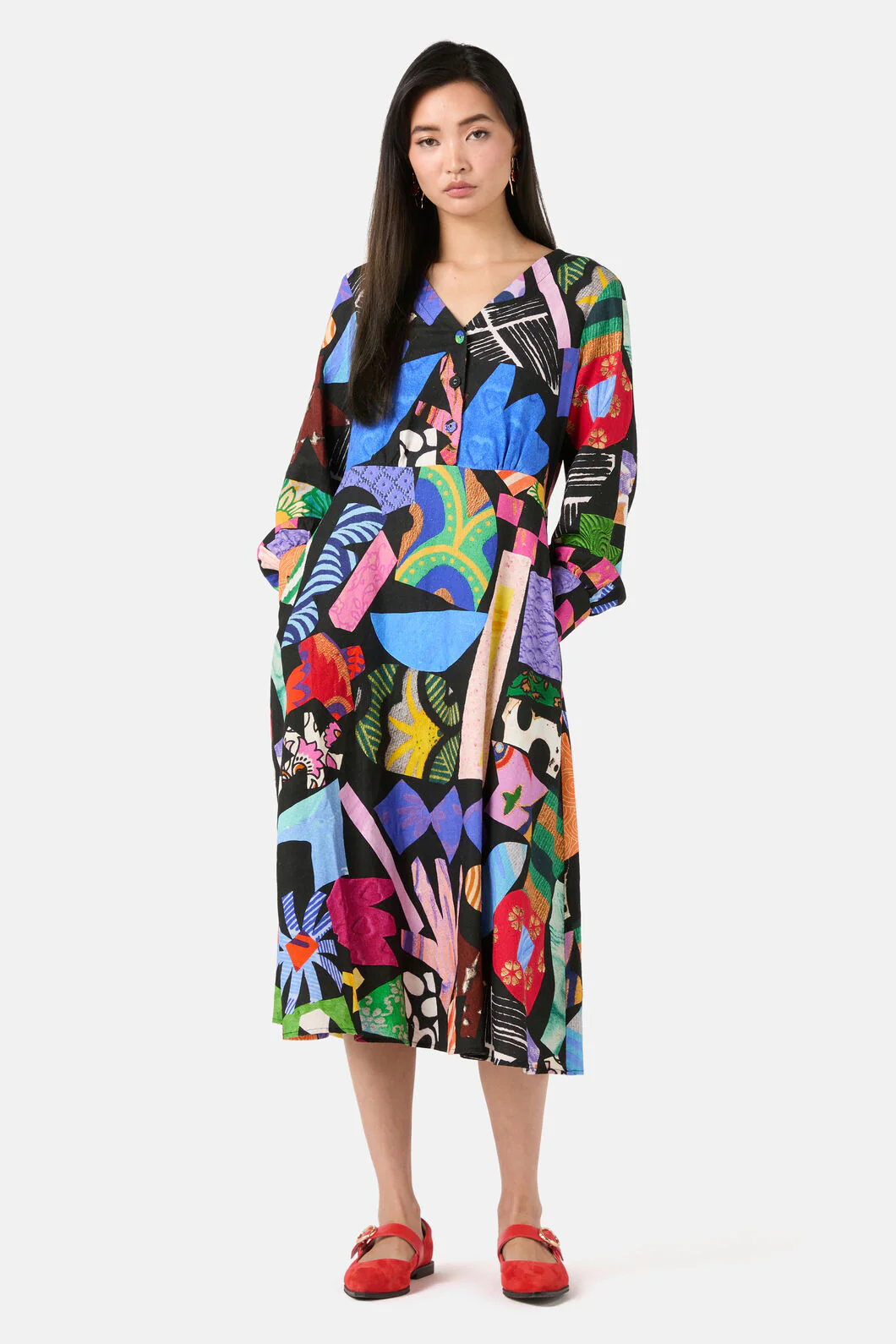 Crafternoon V-Neck Dress - Image 7