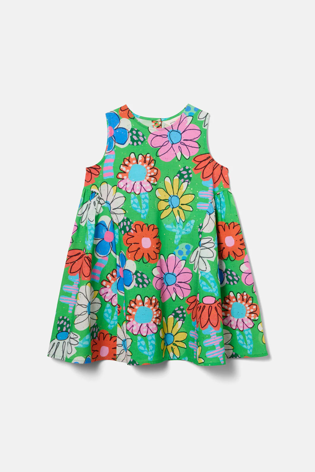 Cut Out Floral Kids Splice Dress - Image 4