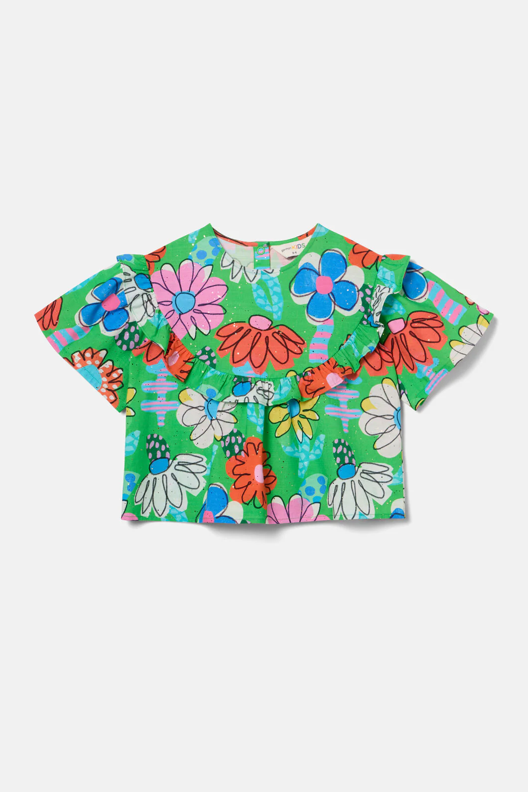 Cut Out Floral Kids Top - Image 3
