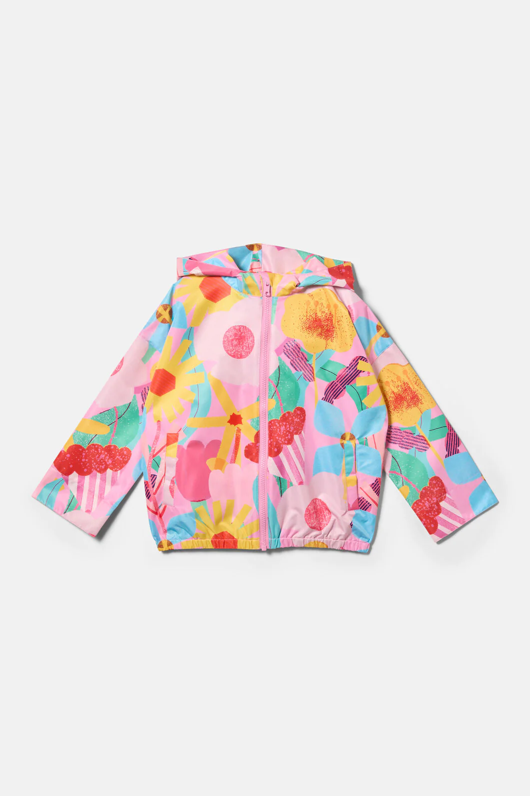 Cut Paste Floral Kids Raincoat - Image 3