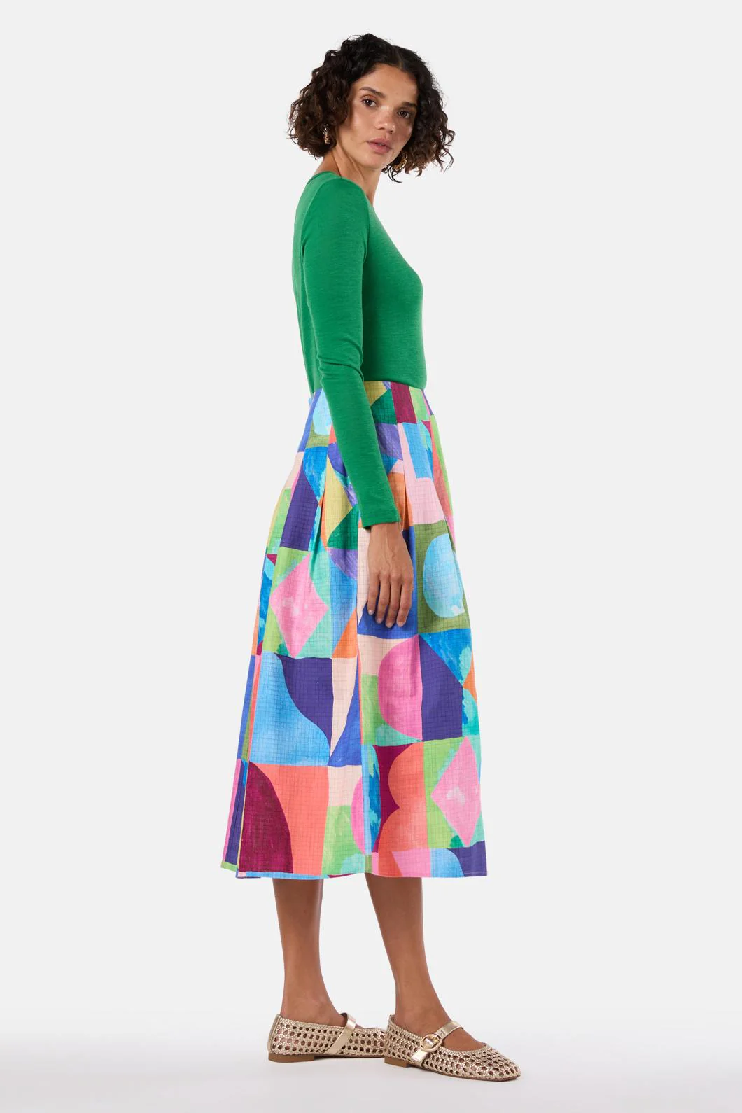 Cutting Shapes Midi Skirt - Image 3
