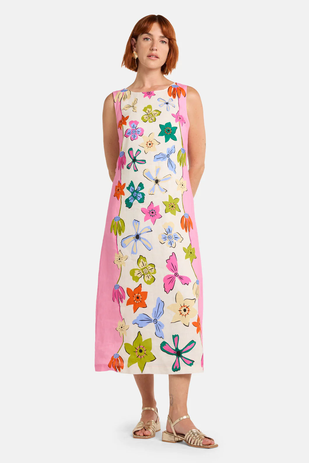 Daisy Chain Print Long Dress - Image 2