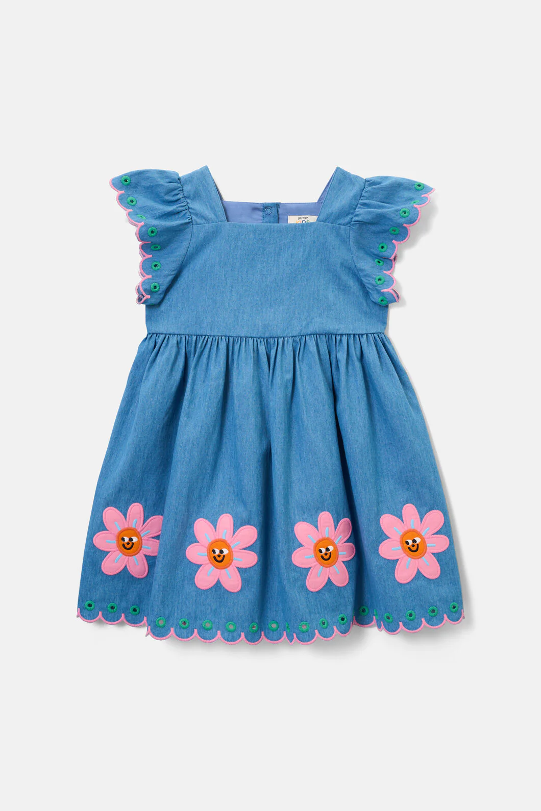 Daisy Embroidery Kids Dress - Image 2