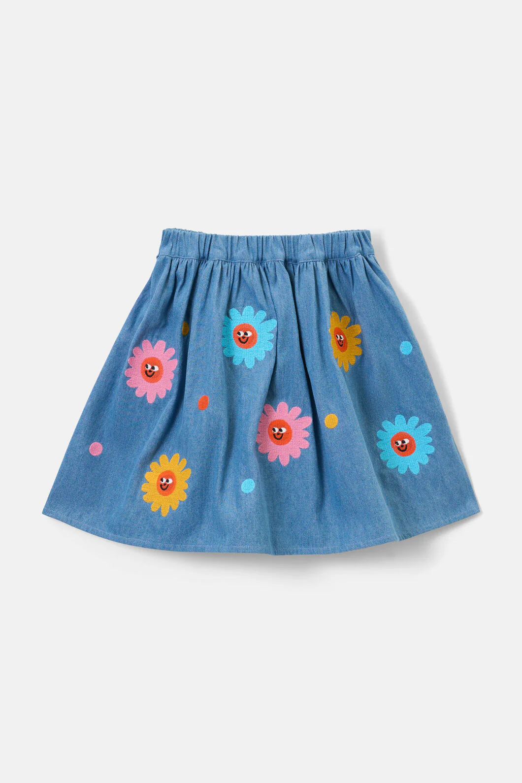 Daisy Embroidery Kids Skirt - Image 2