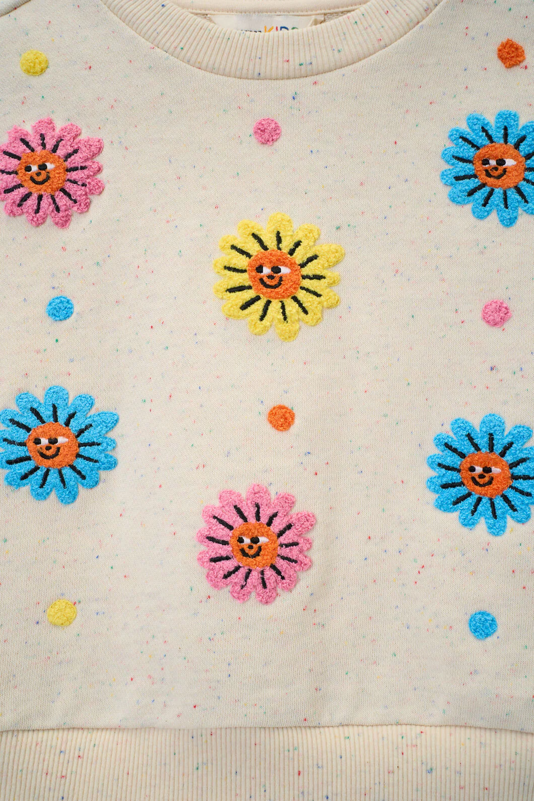 Daisy Embroidery Kids Sweater - Image 4