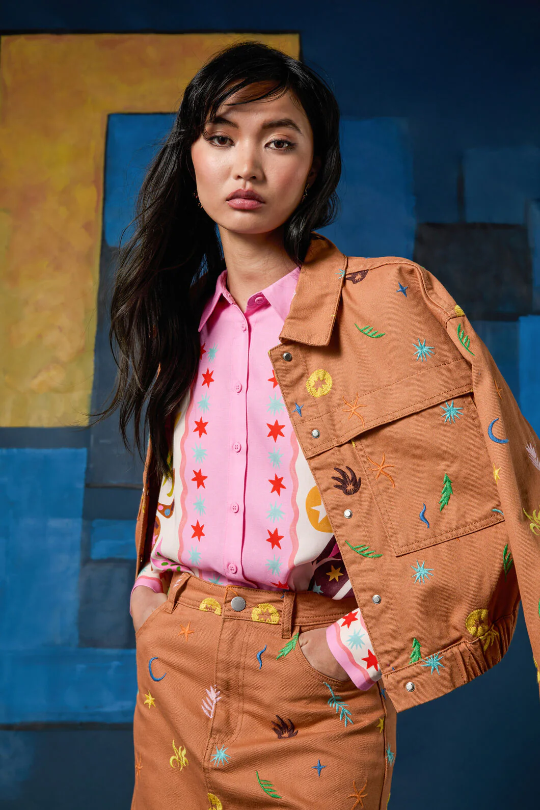 Desert Garden Denim Jacket - Image 2