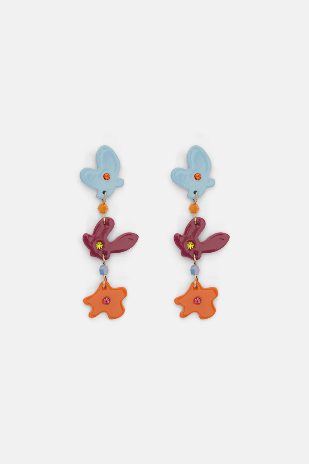 Diamonte Flower Earrings - Image 3