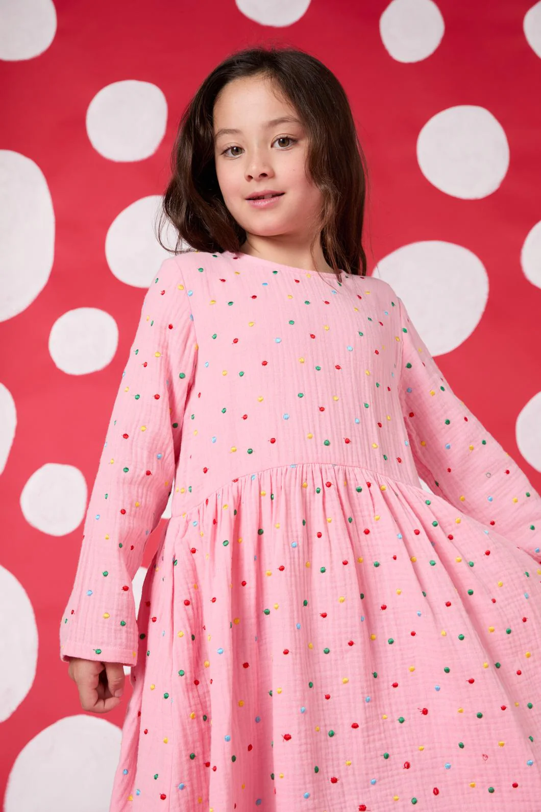 Emb Spot Kids Dress - Image 2