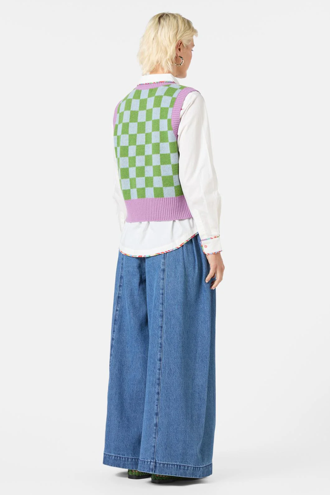 Fantasy Patchwork Knit Vest - Image 5