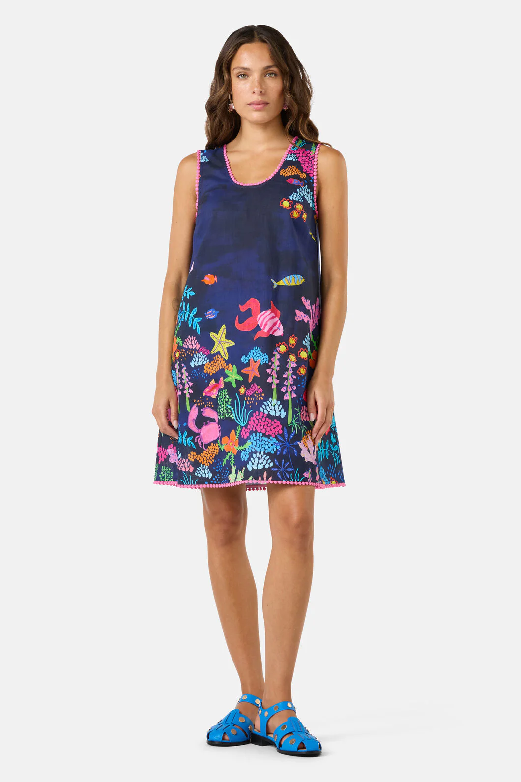 Fish Ahoy Print Holiday Dress - Image 2
