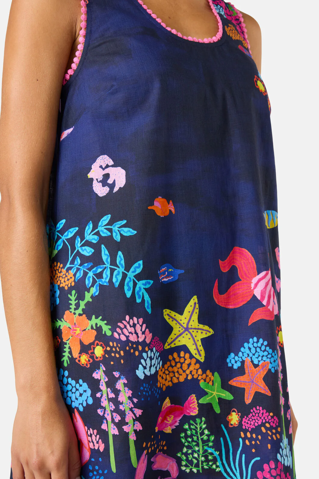 Fish Ahoy Print Holiday Dress - Image 5