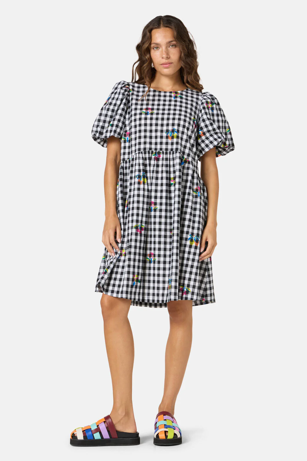 Fleur Check Smock Dress - Image 2