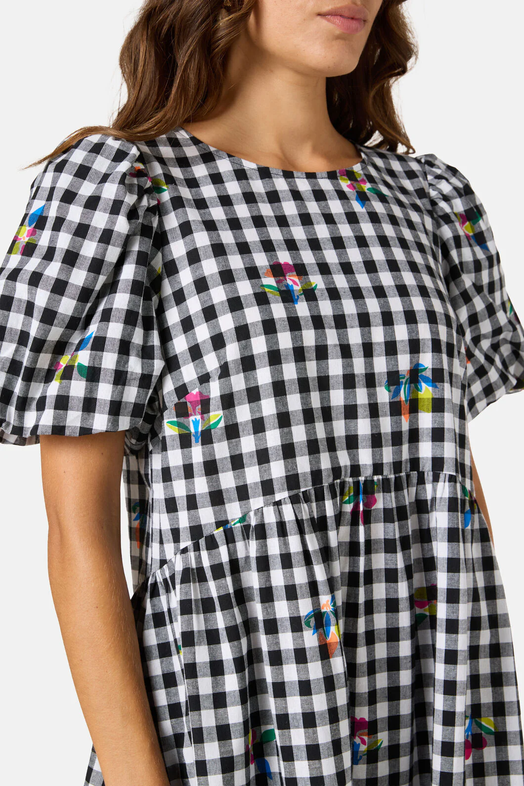 Fleur Check Smock Dress - Image 5