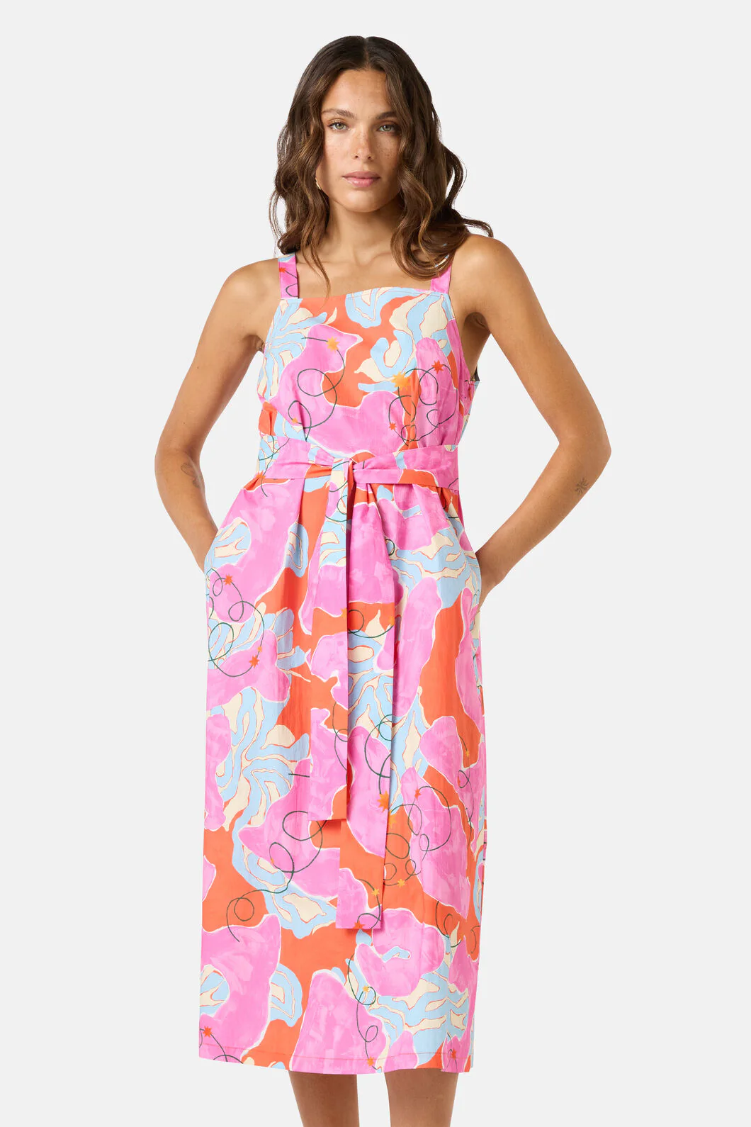 Fleur Rosa Print Midi Dress - Image 5