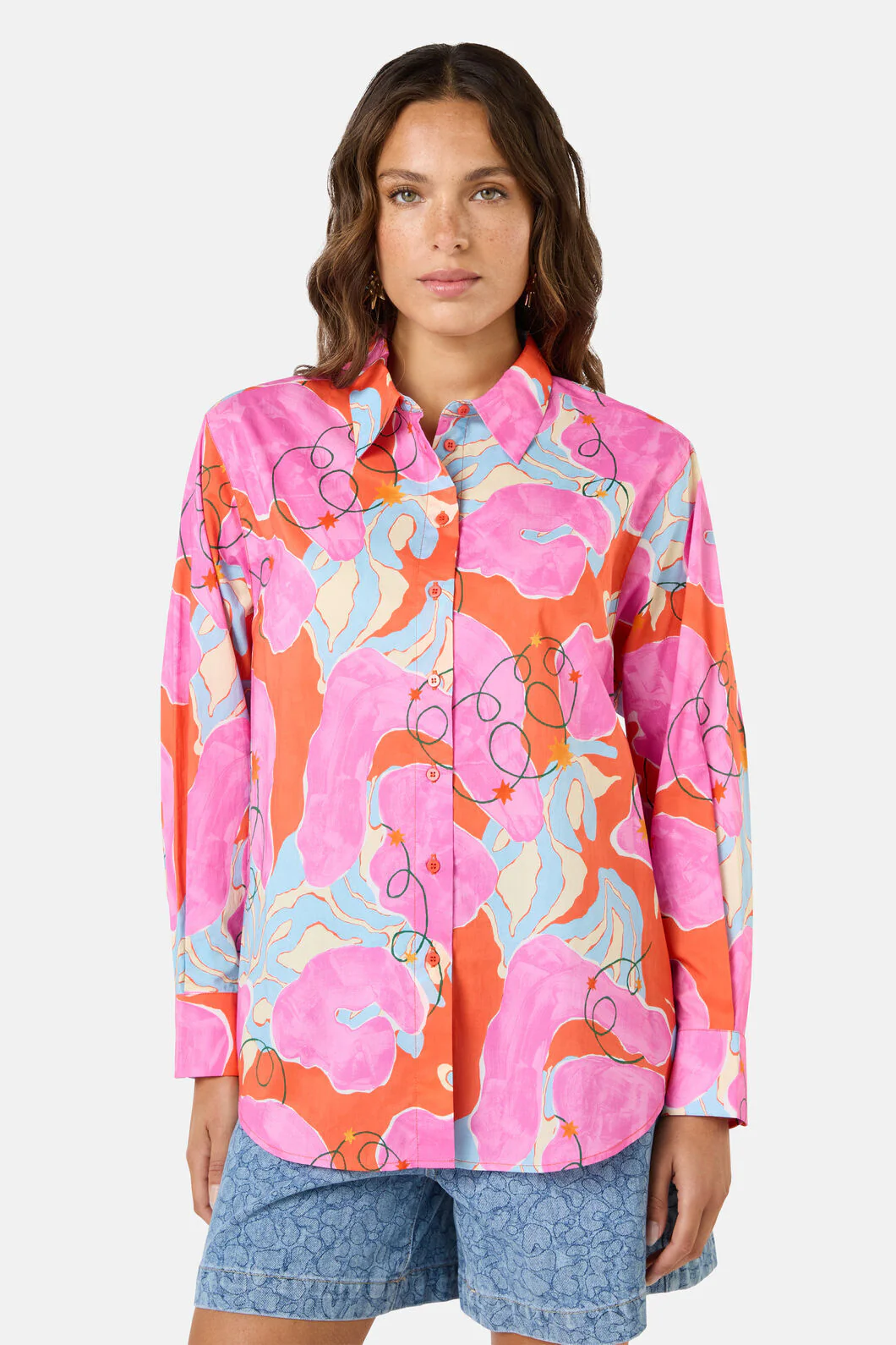 Fleur Rosa Print Shirt - Image 5