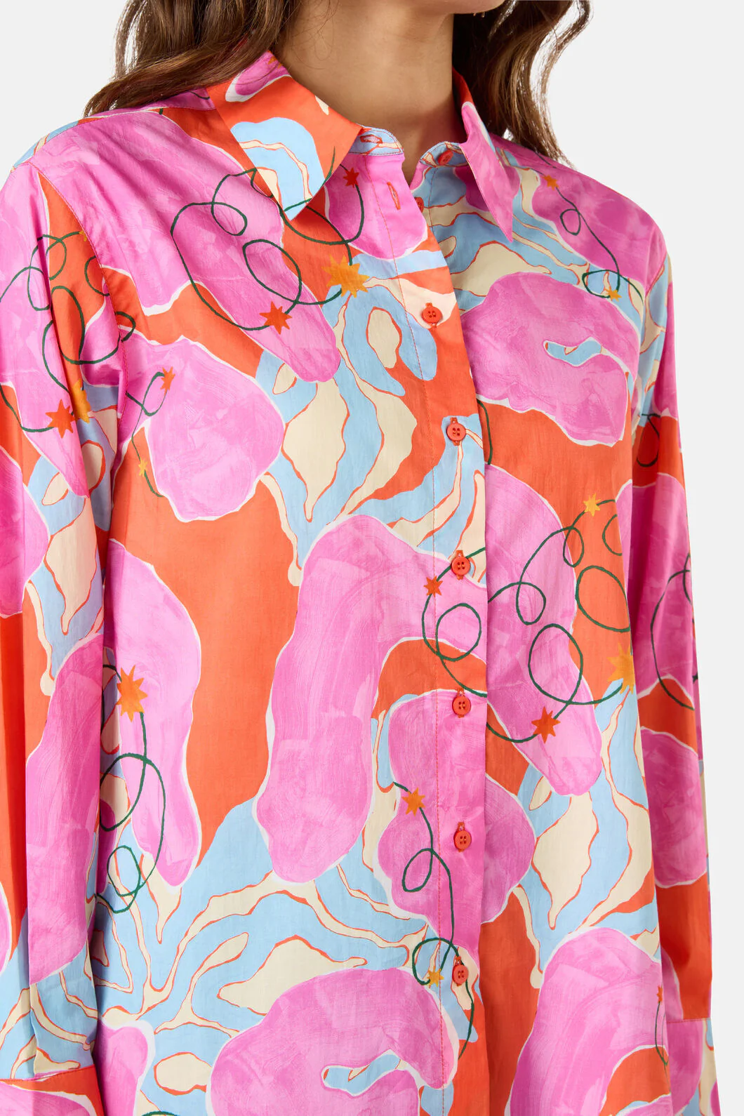 Fleur Rosa Print Shirt - Image 6