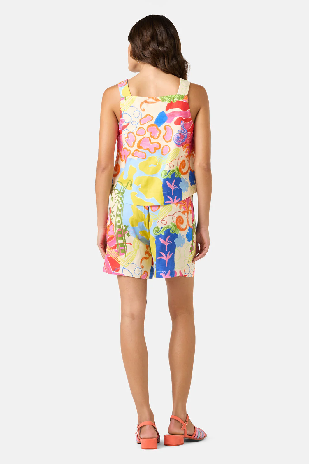Fleur Tango Linen Tank Top - Image 4