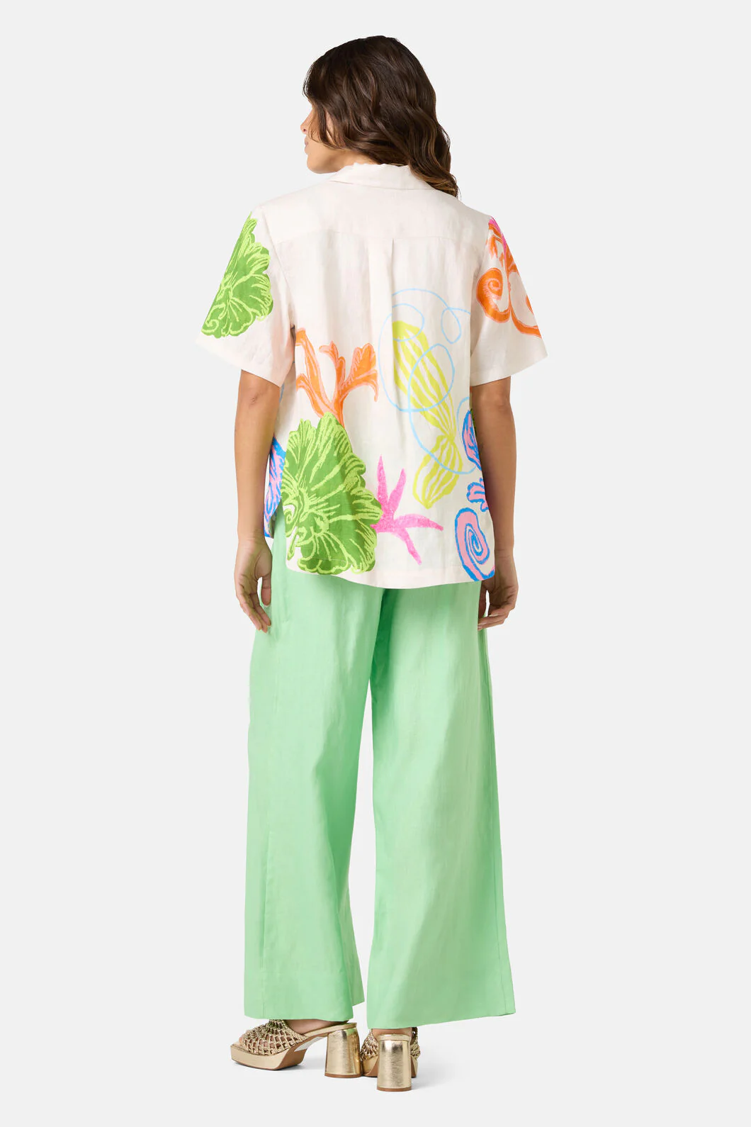 Fleur Tango Print Linen Shirt - Image 5