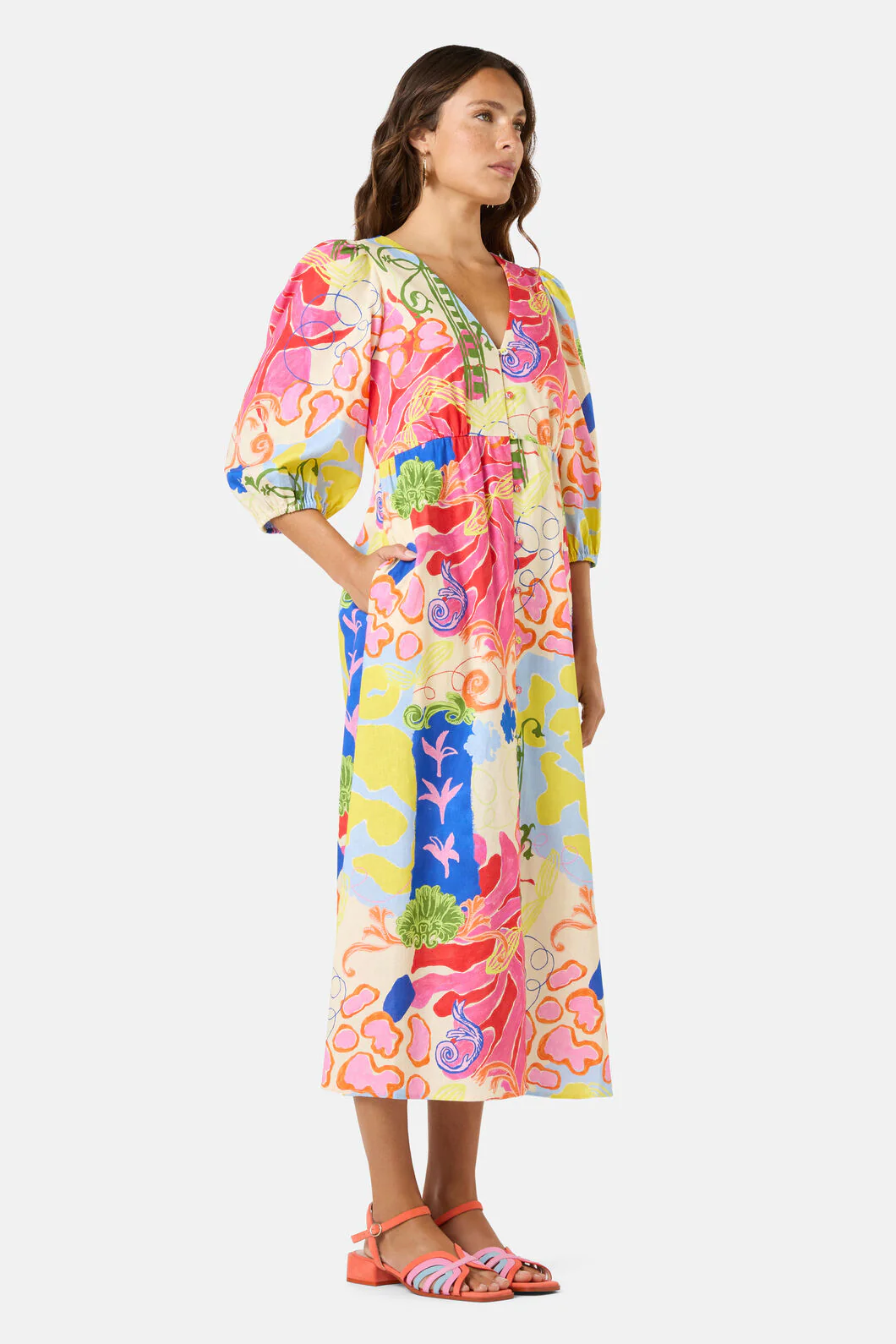 Fleur Tango Print Long Dress - Image 2