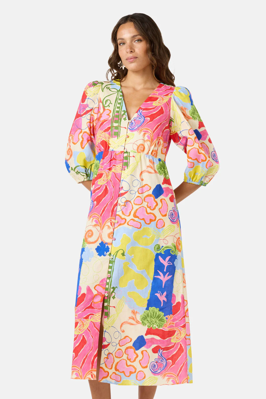 Fleur Tango Print Long Dress - Image 4