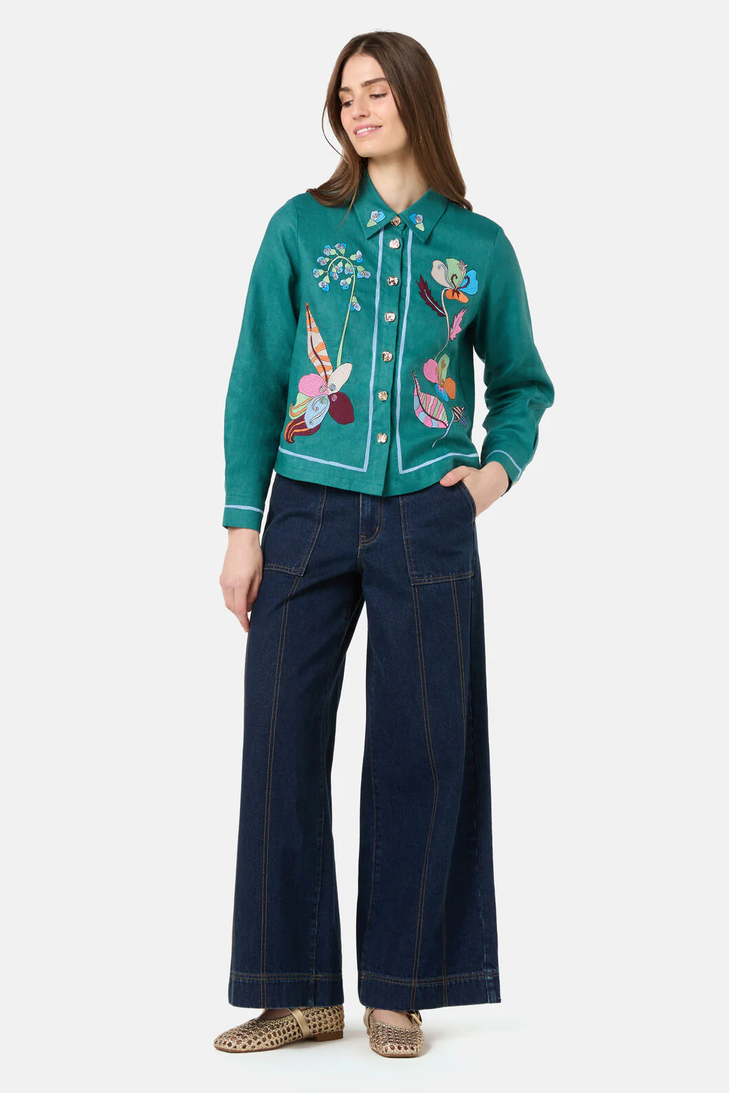 Flora Aurora Embroidered Shirt - Image 4