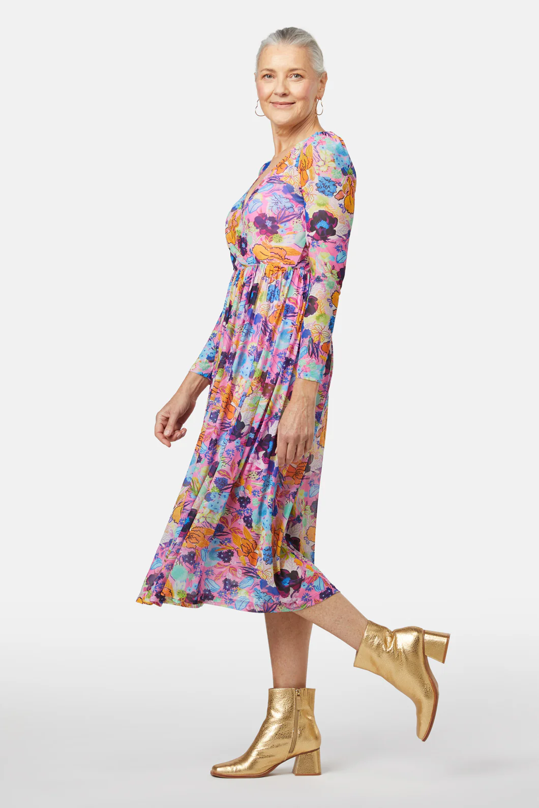 Flora Rosa Mesh Dress - Image 3