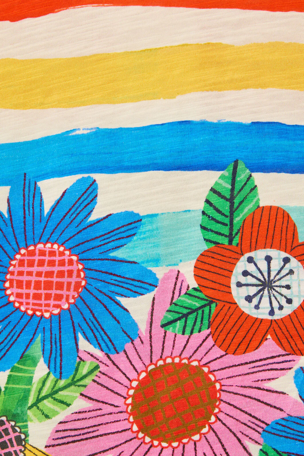 Floral Stripe Kids SS Tee - Image 4