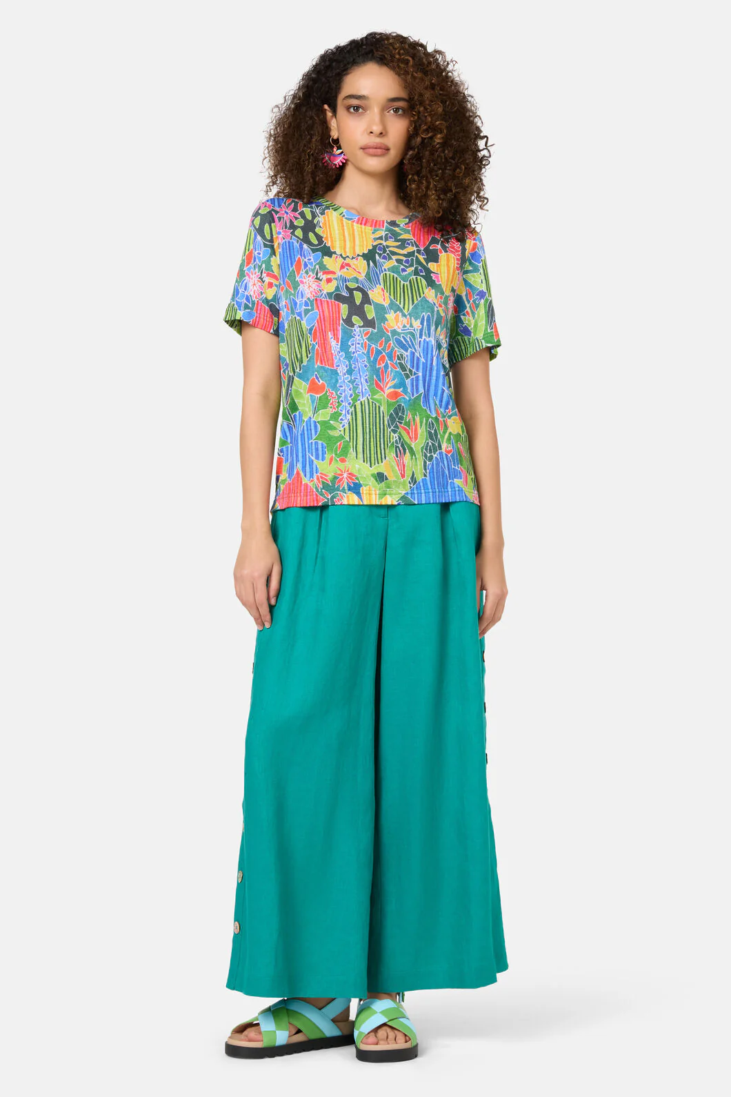 Flower Garden Hemp Tee - Image 2
